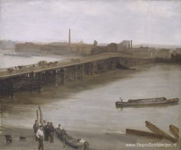 Bruin en zilver: oude Battersea-brug