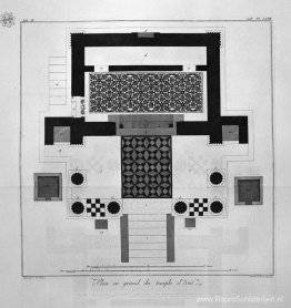 Plattegrond voor de grote tempel van Isis