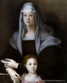 Portret van Maria Salviati met Giulia de Medici