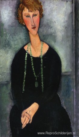 Vrouw met een groene ketting (Madame Menier)