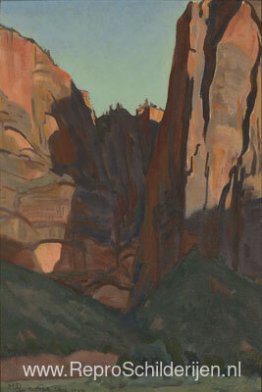 Inkeping in de muur, Zion National Park, augustus 1933