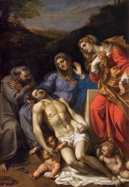 Pietà met Sint Franciscus en Maria Magdalena