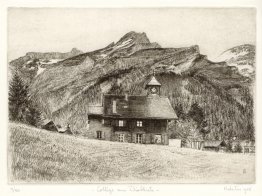 Schoolgebouw van de Diablerets - kanton Vaud, Zwitserland