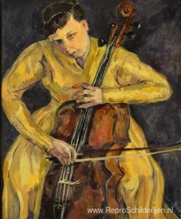 Portret Van Vera Poppe Die Cello Speelt