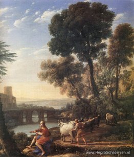 Landschap met Apollo die de kuddes van Admetus bewaakt