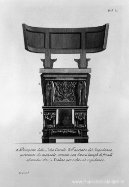 Andere verklaring van de curule-stoel, al geïllustreerd in de vo