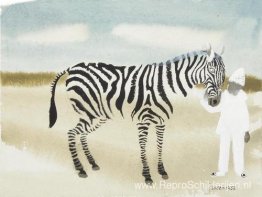 Man met zebra