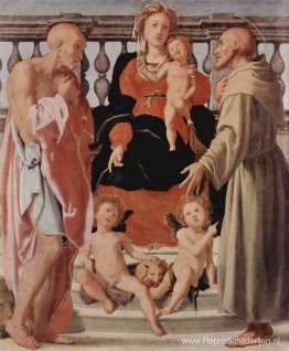 Madonna met St. Franciscus en St. Hieronymus