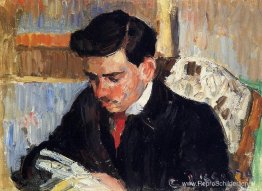 Portret van Rodo Pissarro die leest