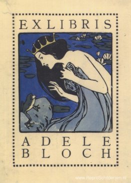 Exlibris Adele Bloch - Exlibris met prinses en kikker