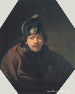 Zelfportret met helm