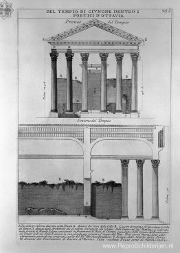 De Romeinse oudheden, t. 4, Plaat XLV. Tempel van Juno in de Por