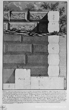 De Romeinse oudheden, t. 3, Plaat IV. Een deel van de grote muur