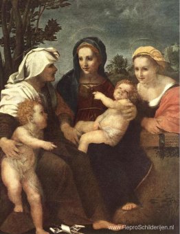 Madonna en Kind met Sts Catherine, Elisabeth en Johannes de Dope