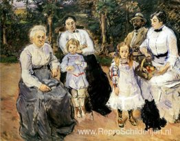 Familie Slevogt in de tuin van Godramstein