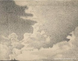 Schets van landschap en wolken