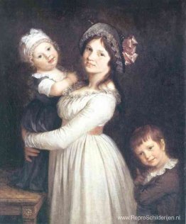 Familieportret van Madame Anthony en haar kinderen