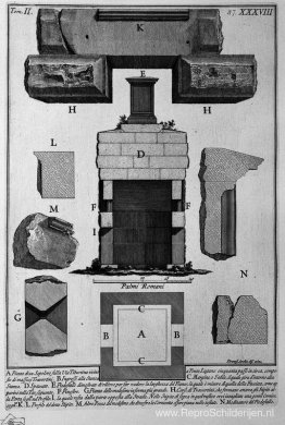 De Romeinse oudheden, t. 2, Plaat XXXVIII. Opengewerkt zicht op