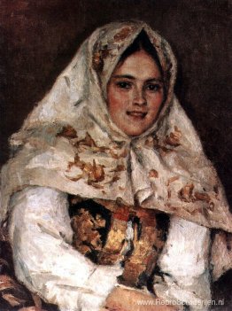 Siberische schoonheid. Portret van E.A. Rachkovsky.