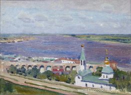 Schets voor het schilderij "Gorky en Shalyapin in Nizhny Novgoro