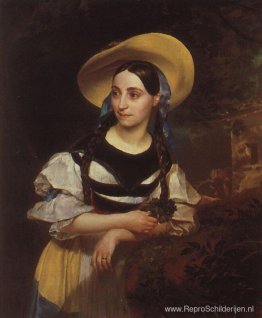 Portret van de Italiaanse zangeres Fanny Persiani-Tacinardi