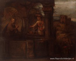 Rembrandt Christus en de vrouw van Samaria