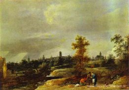 Landschap in de buitenwijken van Brussel