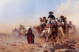 Generaal Bonaparte met zijn militaire staf in Egypte