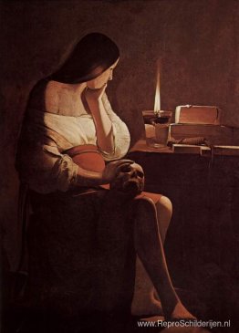 Maria Magdalena met een nachtlampje