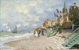 De promenade op het strand van Trouville