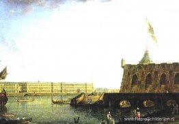 Uitzicht op het fort van St. Peter en Paul en de paleisdijk