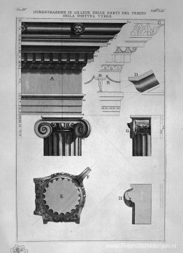 De Romeinse oudheden, t. 4, Plaat LII. Uitzicht in grote delen v