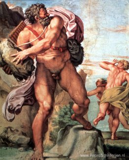 Polyphemus valt Acis en Galatea aan