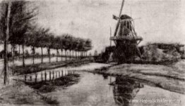 Landschap met windmolen