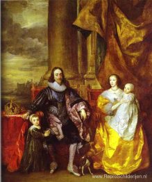 Charles I en koningin Henrietta Maria met Charles, Prins van Wal