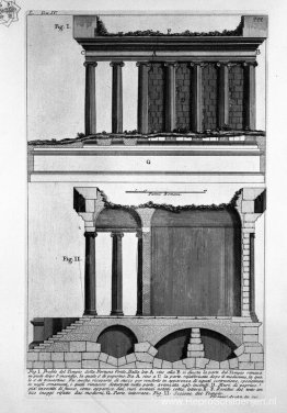 De Romeinse oudheden, t. 4, Bord L. Uitzicht op de menagerie van