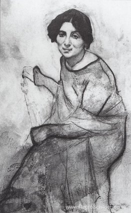 Portret van pianiste Wanda Landowska