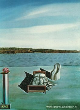 Surrealistische compositie met onzichtbare figuren