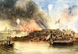 Het bombardement op Sveaborg, in de Oostzee, 9 augustus 1855