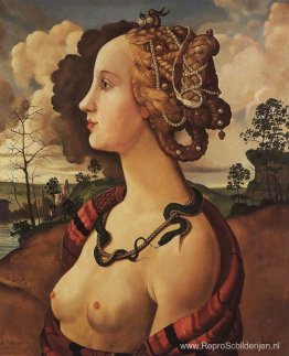 Kopie van 'Portret van Simonetta Vespucci' van Piero di Cosimo