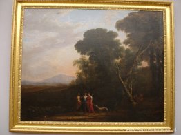 Romeins Ideaal Landschap met Cephalus, Procris en Diana