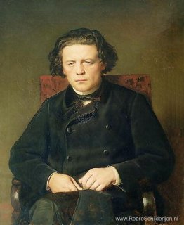 Portret van de componist Anton Rubinstein