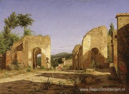 Poort in de Via Sepulcralis in Pompeii