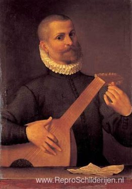 Portret van een luitist (Portret van de muzikant Orazio Bassani)