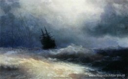 Schip in een storm