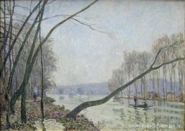 De oevers van de Seine in de herfst