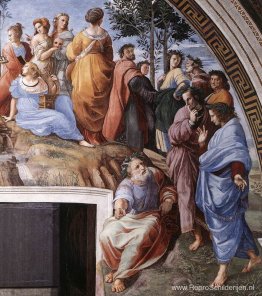 De Parnassus, uit de Stanza delle Segnatura (detail)