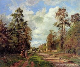 De weg naar Louveciennes aan de rand van het bos