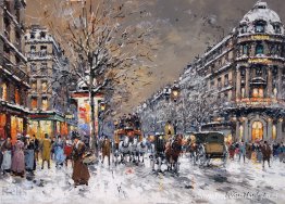 De Grands Boulevards, onder de sneeuw