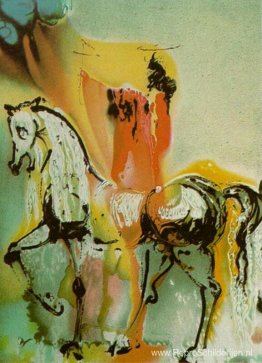 De christelijke ridder (Dali's paarden)